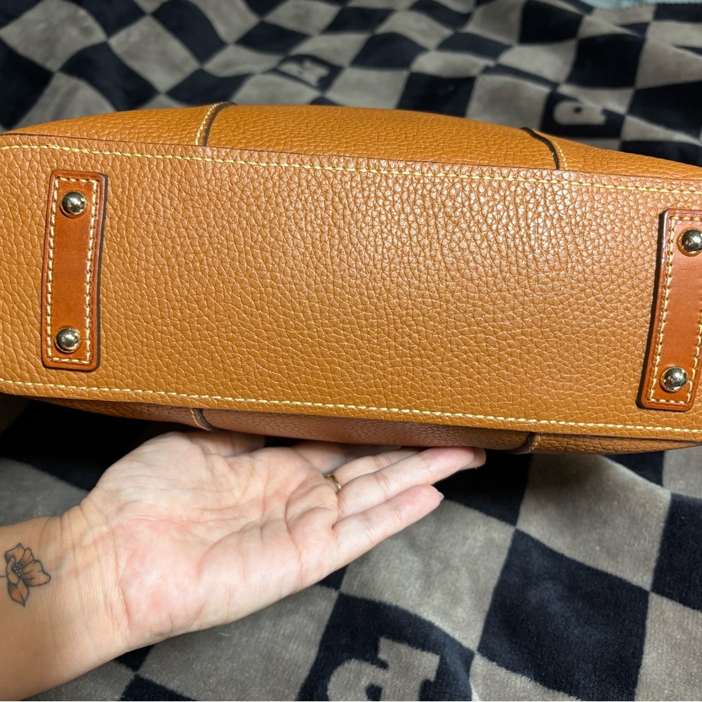Dooney & Bourke Caramel Leather Tote - Picture 10 of 13